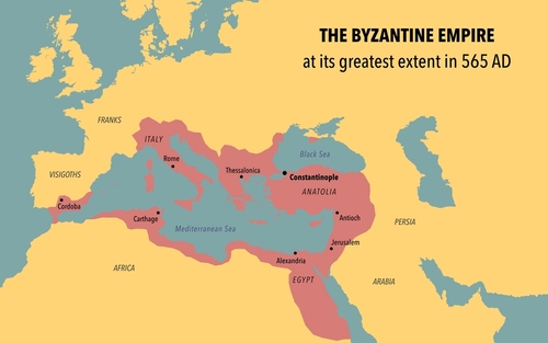 The peak of the Byzantine empire Byzantium capital Constantinople
