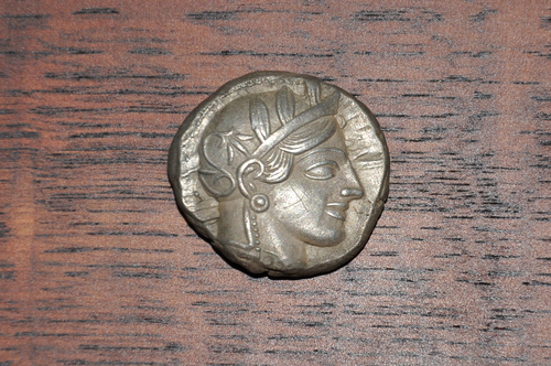 Ancient and modern greek drachma